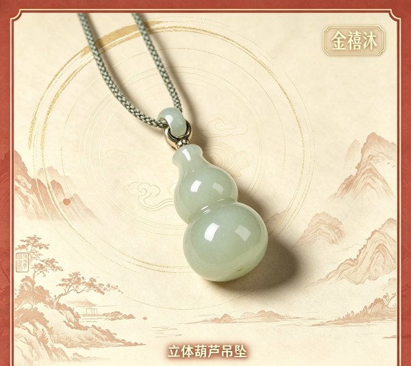 立体葫芦吊坠13×22MM